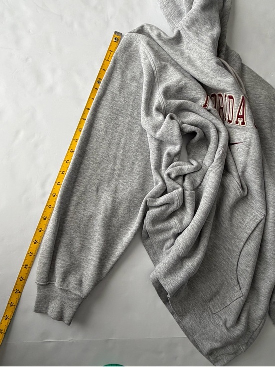 Nike Gray Florida State Crewneck Hoodie with Red Lettering - Picture 4 of 8